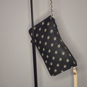 Dooney & Bourke Black Wristlet with Gold Accents